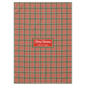 Monogram Plaid Tablecloth Red Green Christmas Chic テーブルクロス (正面)