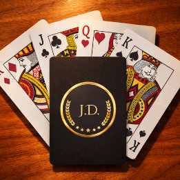 Monogram Poker Deck | Black & Gold Playing Cards トランプ