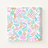 Monogram pretty abstract Cute lines blue Pinky  ノートブック (裏面)