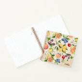 Monogram pretty citrus and fruits Orange Brown ノートブック (内部)