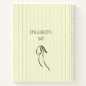 Monogram pretty pastel retro 50s Purple floral ノートブック (裏面)