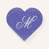 Monogram Purple Diamonds Personalized ノートブック (正面)