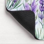 Monogram Purple Lavender Flower Field マウスパッド (コーナー)