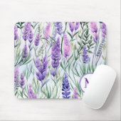 Monogram Purple Lavender Flower Field マウスパッド (マウス)