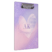 Monogram Purple Pink Gradient Heart  クリップボード (右)