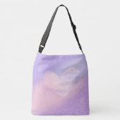 Monogram Purple Pink Gradient Heart クロスボディバッグ (裏面)