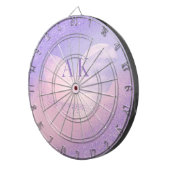 Monogram Purple Pink Gradient Heart ダーツボード (正面右)