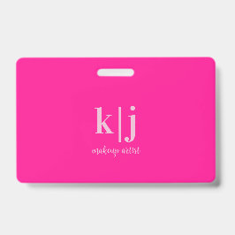 Monogram QR Code Makeup Artist ID バッジ