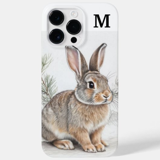 Monogram Rabbit and Pine Case-Mate iPhoneケース (裏面)