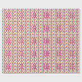 Monogram Rainbow Diagonal Lines Pattern Pop Art ラッピングペーパー (フラット)