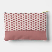Monogram Retro Hearts Pink Burgundy アクセサリーポーチ (裏面)