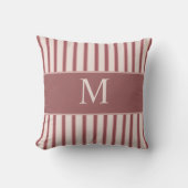 Monogram Retro Hearts Pink Burgundy クッション (正面)