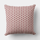 Monogram Retro Hearts Pink Burgundy クッション (裏面)