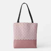 Monogram Retro Hearts Pink Burgundy トートバッグ (裏面)