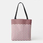 Monogram Retro Hearts Pink Burgundy トートバッグ (裏面)