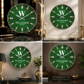 Monogram retro vintage modern luxury ラージ壁時計