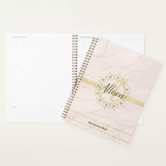 Monogram Rose Gold 2025 Appointment Book プランナー手帳 (ディスプレー)