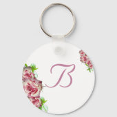 Monogram Rose with Name Keychain キーホルダー (正面)