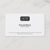 Monogram Rounded Background (open型顔) 名刺 (裏面)