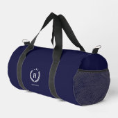 Monogram Royal Blue Stylish Modern Minimalist ダッフルバッグ (右コーナー)