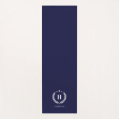 Monogram royal blue stylish modern minimalist ヨガマット (正面)