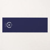 Monogram royal blue stylish modern minimalist ヨガマット (正面(横))