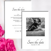 Monogram Save The Date Photo結婚式招待状 招待状