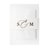 Monogram Script Ampersand Elegant 招待状ベリーバンド (正面例)