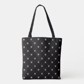 Monogram Script Bow Tote Bag – Black & Pink トートバッグ (裏面)
