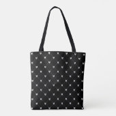 Monogram Script Bow Tote Bag – Black & White トートバッグ (裏面)