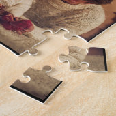 Monogram Script Multi Photo Family Gift ジグソーパズル (側面)