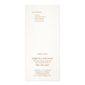 Monogram Seashellサロン価格表サービスメニュー ラックカード (裏面)