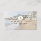 Monogram Seashell Properties Photo Real Estate 名刺 (正面)