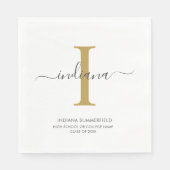 Monogram Sgarition 2022スクリプト・イニシャル名Grad スタンダードランチョンナプキン (正面)