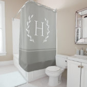 Monogram Shower Curtain - Elegant Initial Bathroom シャワーカーテン (インサイチュ)