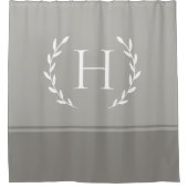 Monogram Shower Curtain - Elegant Initial Bathroom シャワーカーテン (正面)