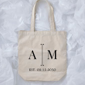 Monogram Simple Minimal Wedding Welcome Gift トートバッグ