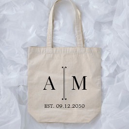 Monogram Simple Minimal Wedding Welcome Gift トートバッグ