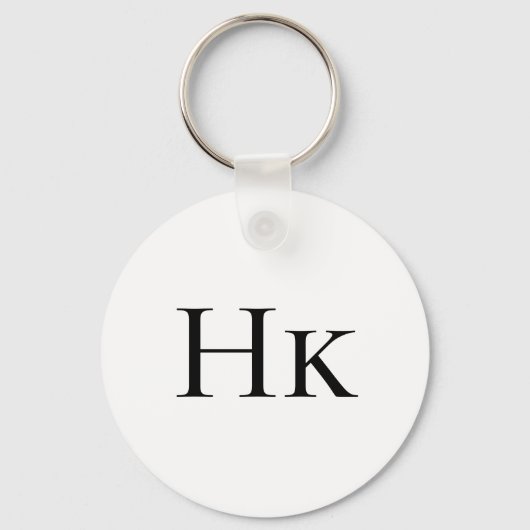 Monogram Simple Modern Elegant Monogrammed Initial キーホルダー (正面)