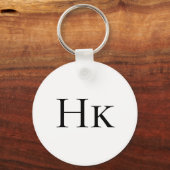 Monogram Simple Modern Elegant Monogrammed Initial キーホルダー (裏面)
