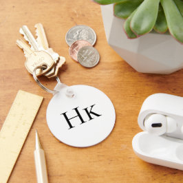 Monogram Simple Modern Elegant Monogrammed Initial キーホルダー