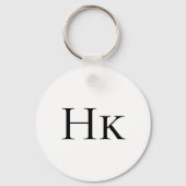 Monogram Simple Modern Elegant Monogrammed Initial キーホルダー (裏面)