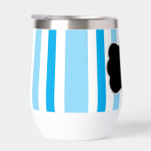 Monogram Sky Blue and White Cabana Stripes (右面)