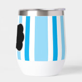 Monogram Sky Blue and White Cabana Stripes (左面)