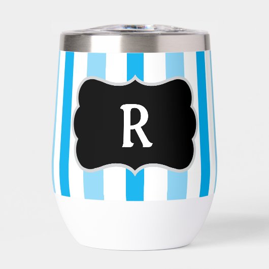 Monogram Sky Blue and White Cabana Stripes (正面)