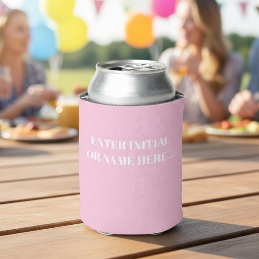 Monogram Slim Can Cooler – Custom Bridesmaid 缶クーラー