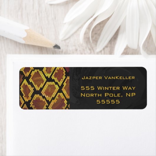 Monogram Snake Brown and Gold Print ラベル (インサイチュ)