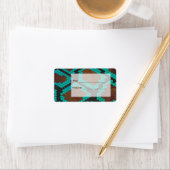 Monogram Snake Brown and Teal Print ラベル (インサイチュ)