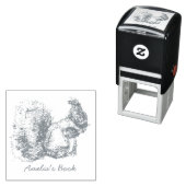 Monogram Squirrel This Book Belongs To セルフインキングスタンプ (インサイチュ)