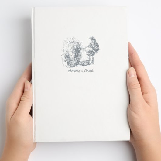 Monogram Squirrel This Book Belongs To セルフインキングスタンプ